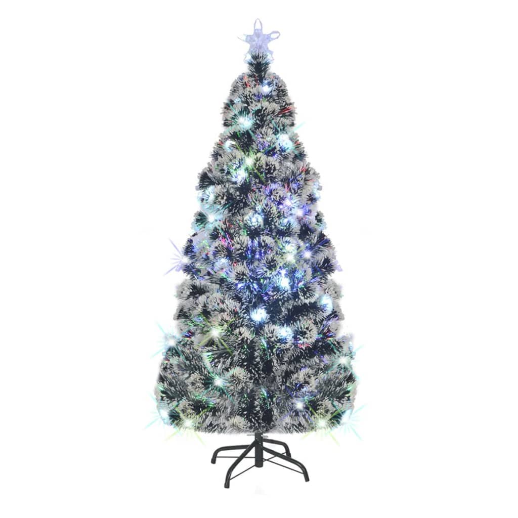 Árbol de Navidad Vidaxl con LED y fibra óptica estándar de 180 cm