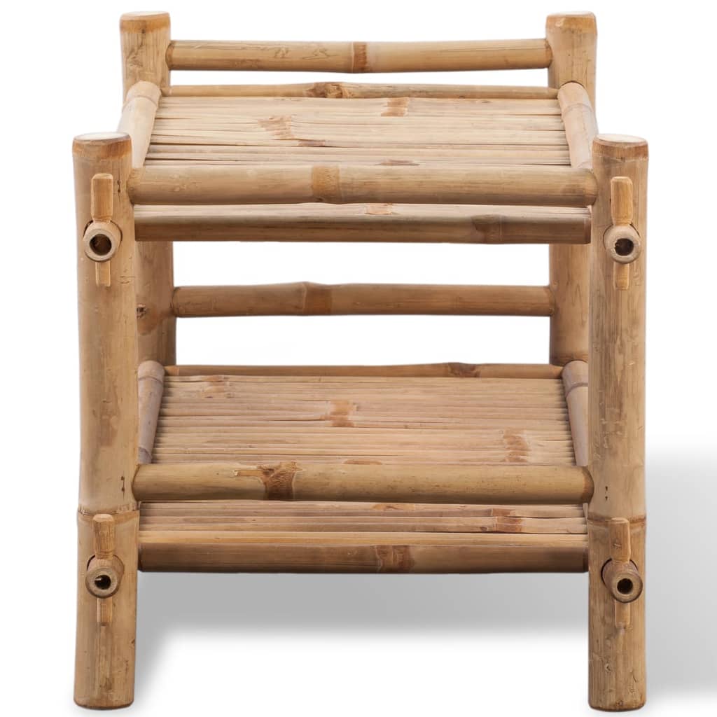 Vidaxl Shov Rack Bamboo Due strati