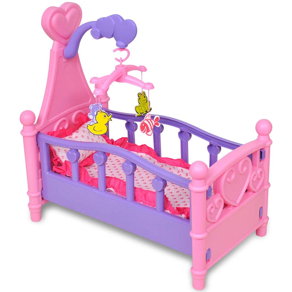 VidaXL doll bed for children's room pink + purple