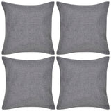 Vidaxl Cushion copre la lino look 40 x 40 cm antracite 4 pezzi