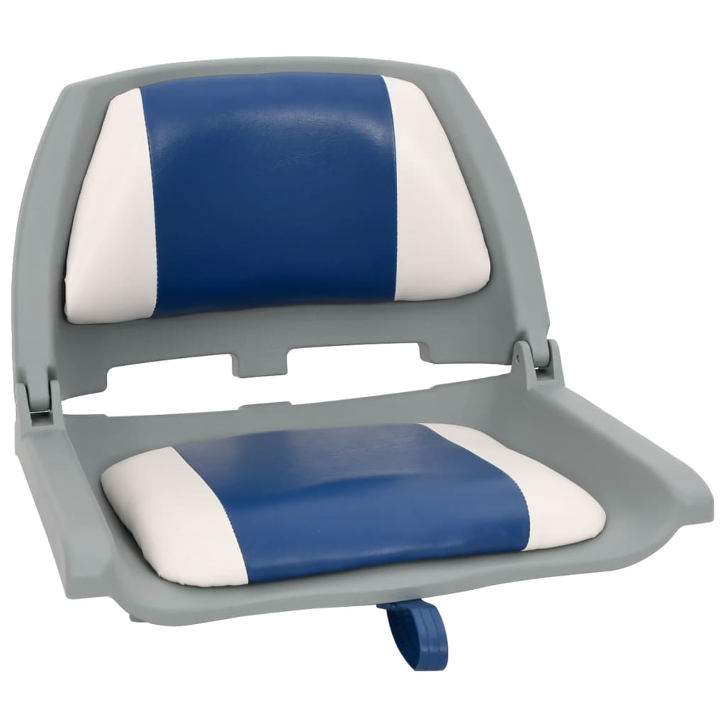 Vidaxl 2-piece boat seat set with blue-white cushions foldable