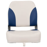 Vidaxl Ensemble de siège de bateau 2 pièces avec coussins bleu-blanc pliable