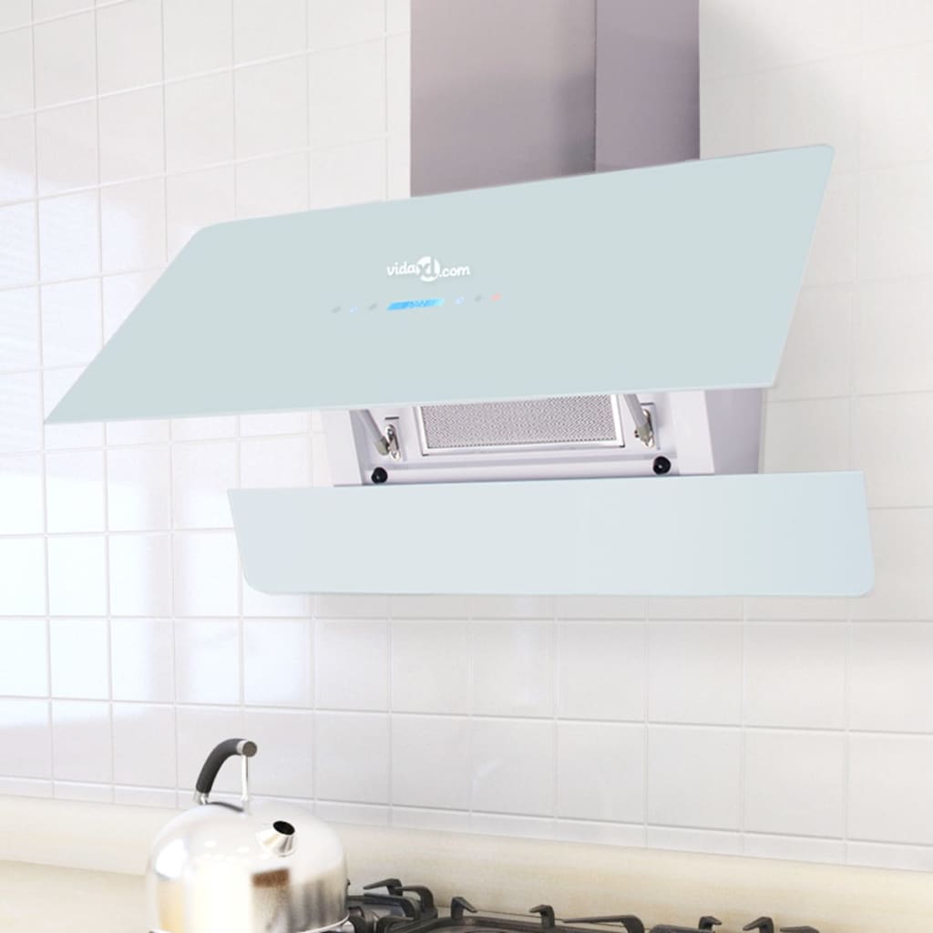 Vidaxl Extractor Hood con pantalla táctil de 900 mm de blanco