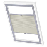 Vidaxl Roller Blind Plited Cream C02