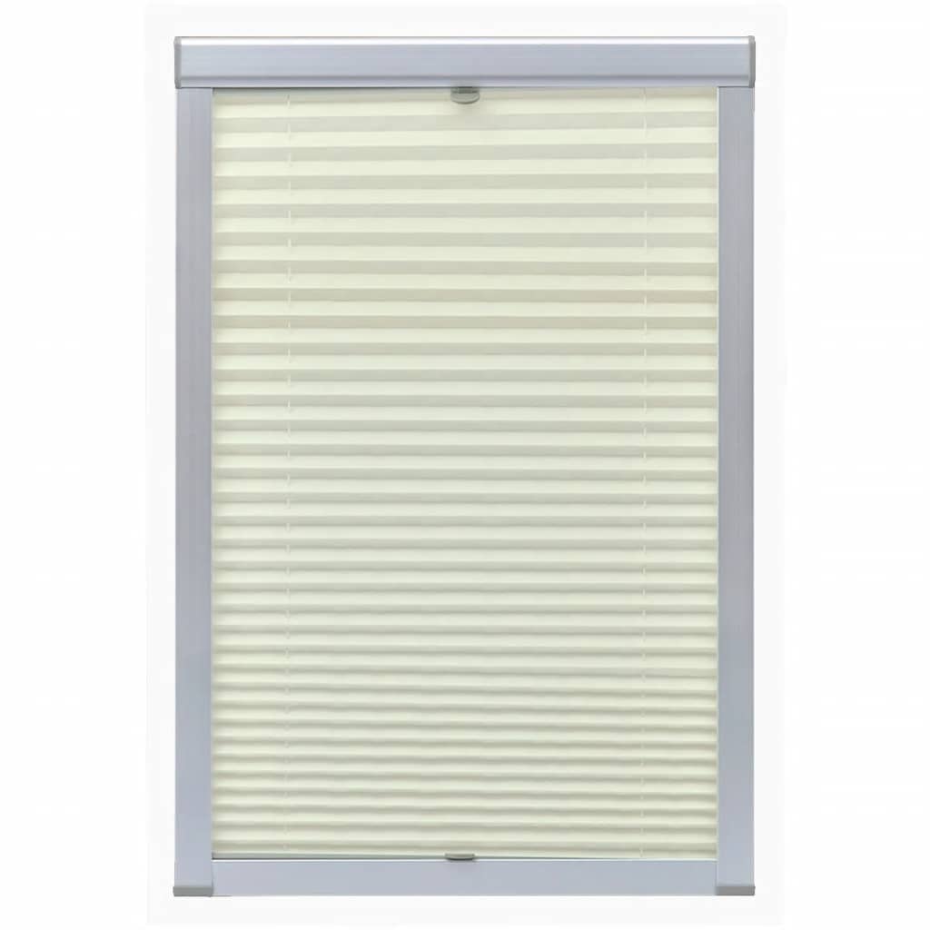 Vidaxl Roller Blind Plited Cream C02