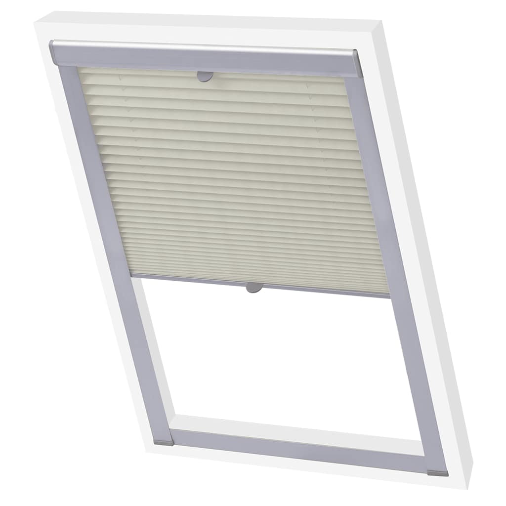 Vidaxl Roller Blind Plited Cream C02