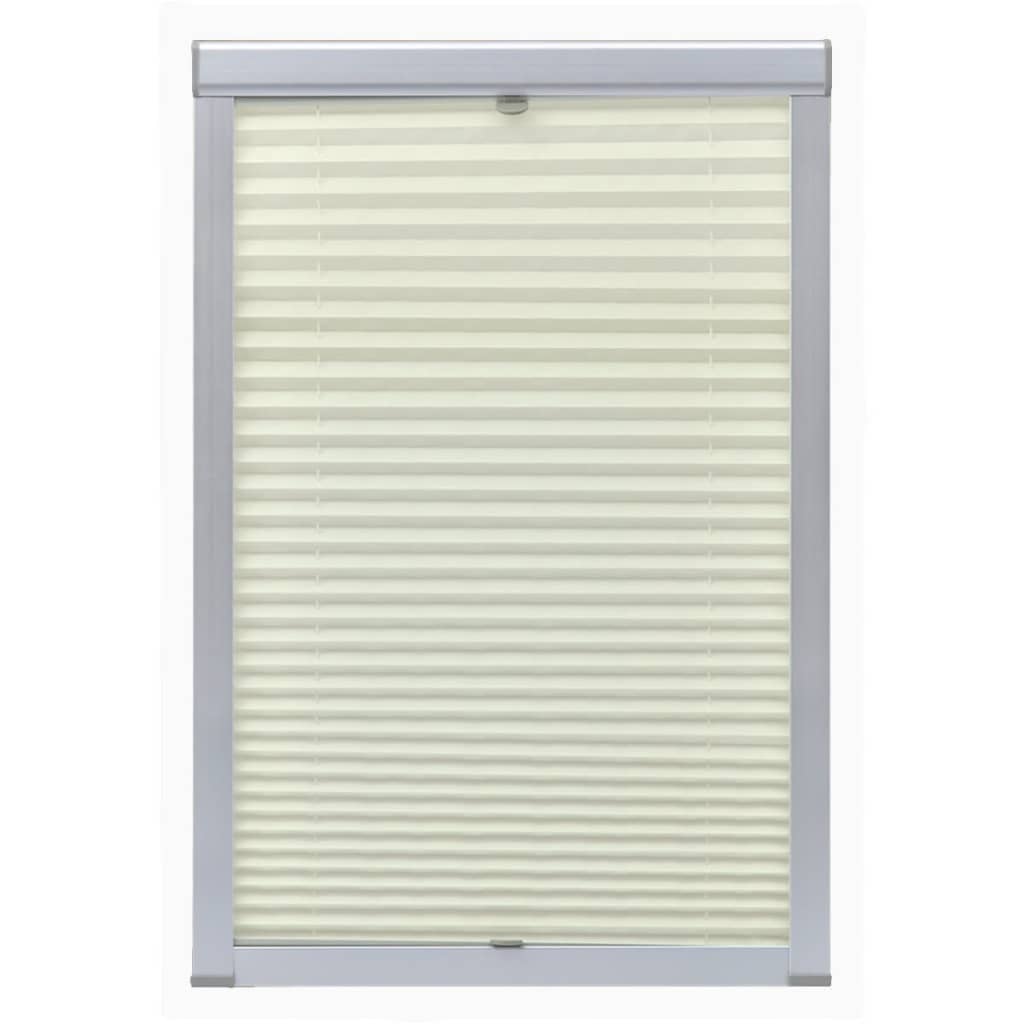 Vidaxl Roller blind pleated Cream M04 304