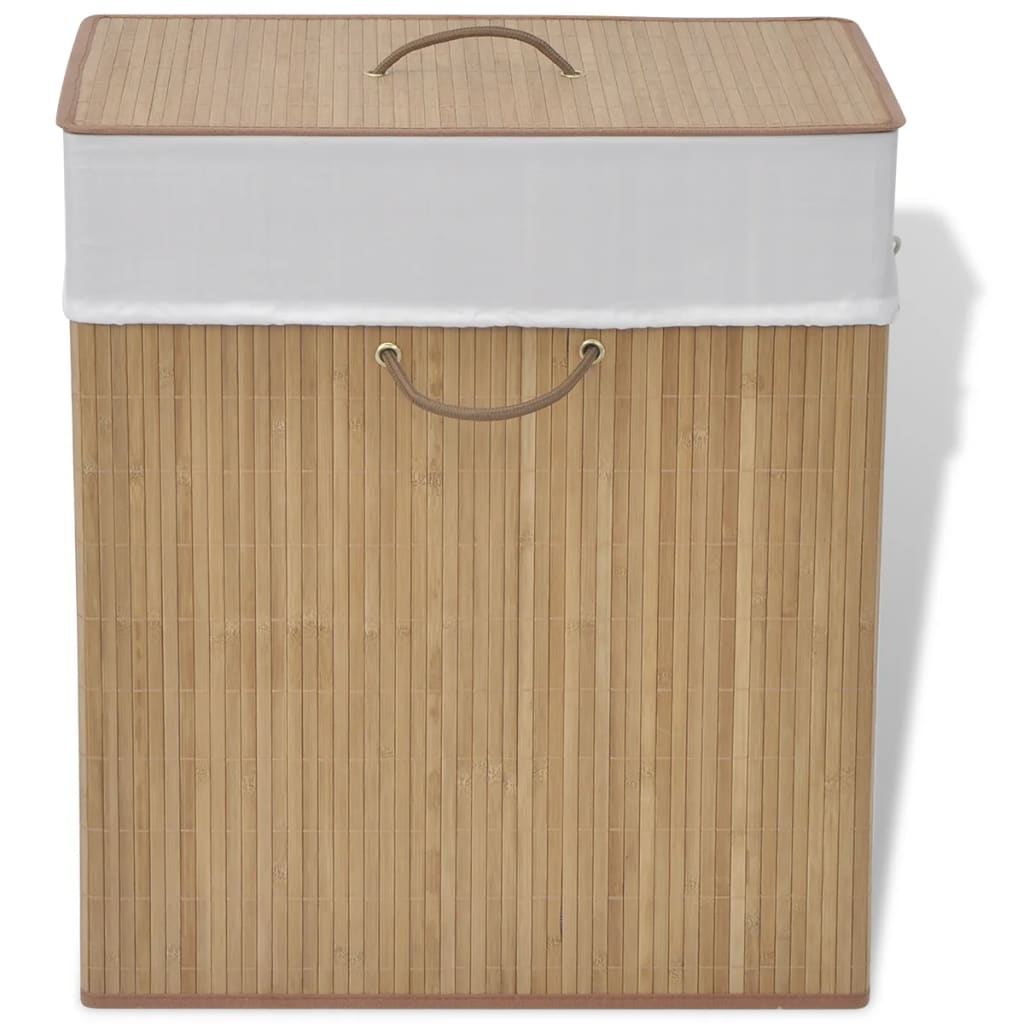 Vidaxl laundry basket rectangular bamboo of course