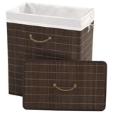 Vidaxl Laundry Basket Rectangular Bamboo Brown scuro