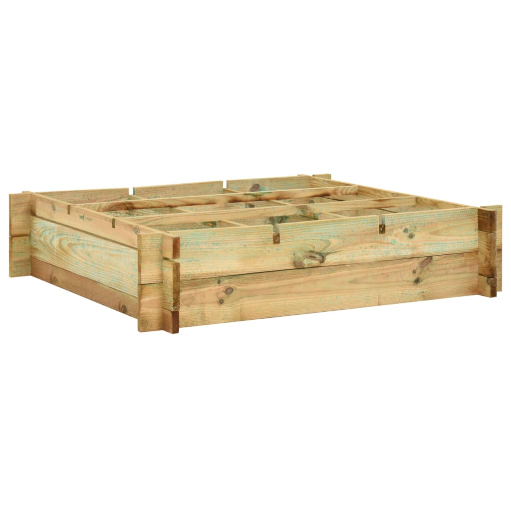 Vidaxl Planter elevó 90x90x20 cm de madera impregnada