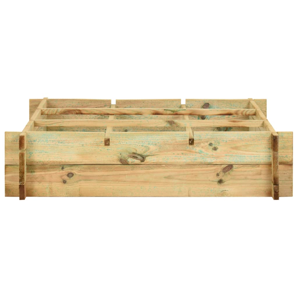 Vidaxl Planter elevó 90x90x20 cm de madera impregnada