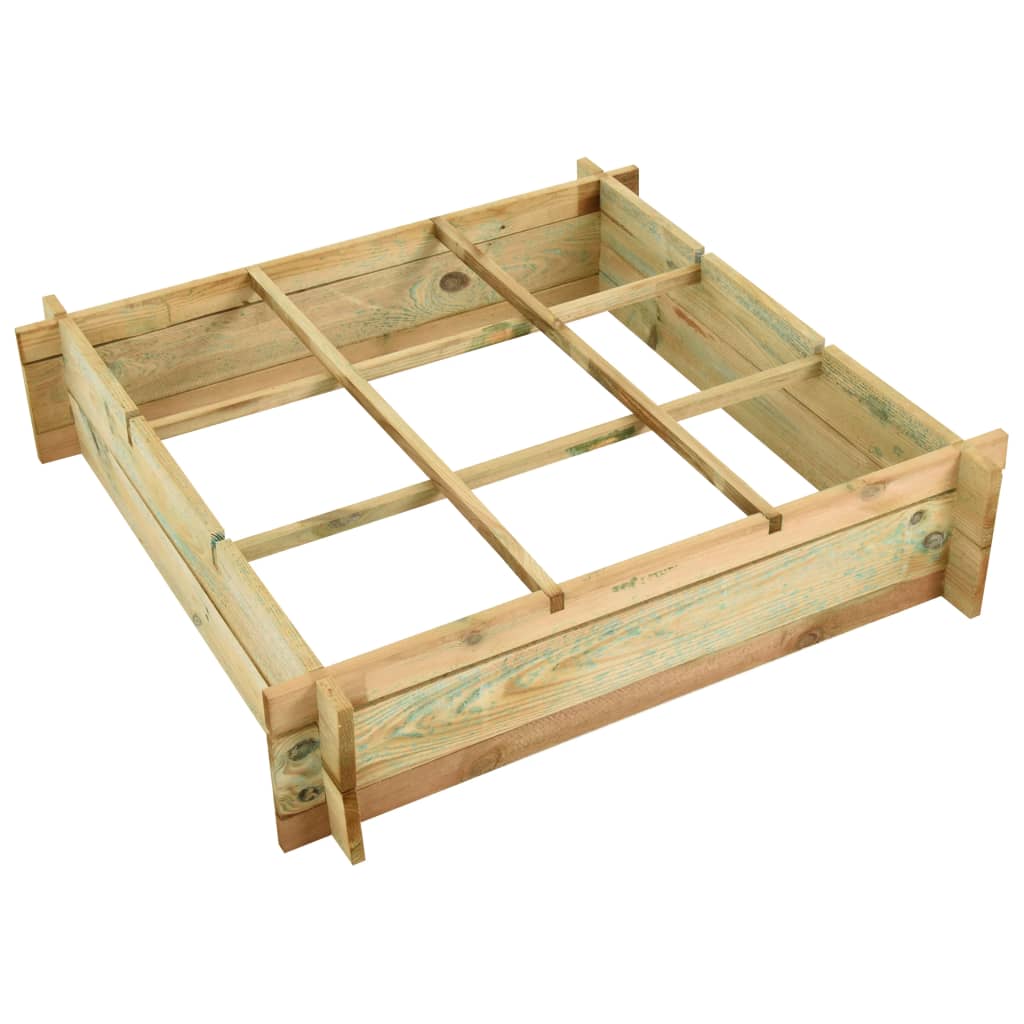 Vidaxl Planter elevó 90x90x20 cm de madera impregnada