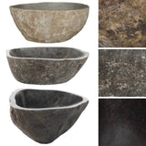 Vidaxl lavabo ovale (37-46) x (29-36) cm Stone de la rivière