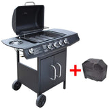 Vidaxl Gasbarbecue 4+1 Kokesone Svart