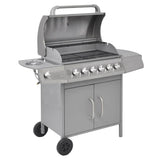 Vidaxl GasbarBecue 6 + 1 Zone de cuisson Silver