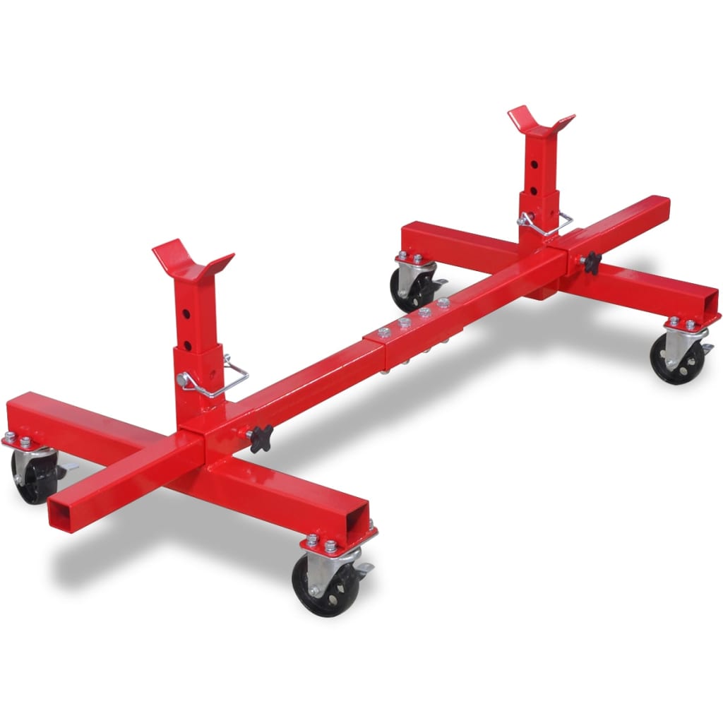 Vidaxl Mobile Axle Support Ben Red