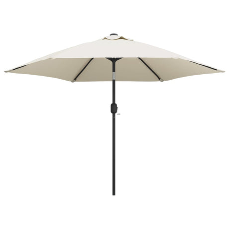 Vidaxl Parasol flottant avec LED 3 m de sable blanc