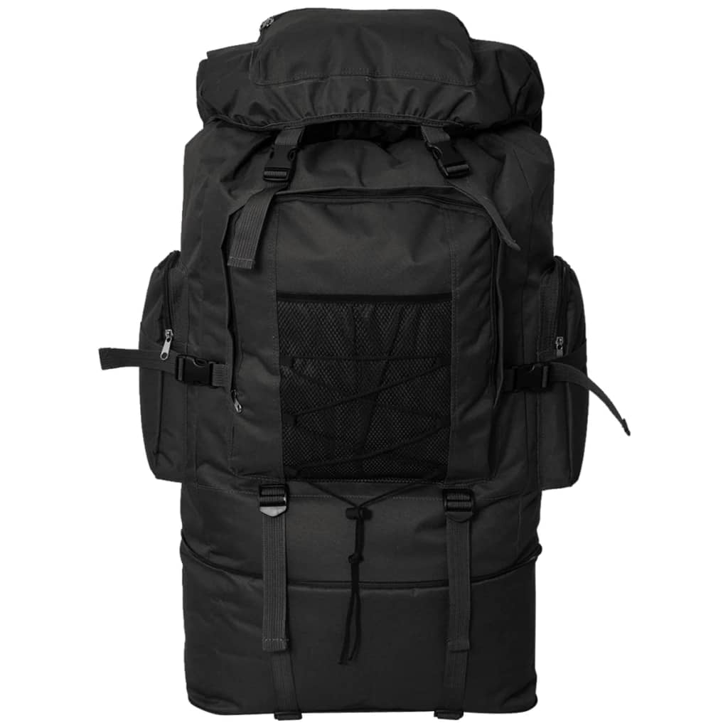 Vidaxl Rucksack Army Stil XXL 100 L Schwaarz