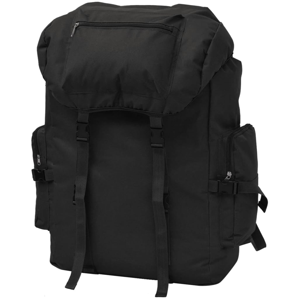 Vidaxl Rucksack Army Stil 65 L Schwaarz