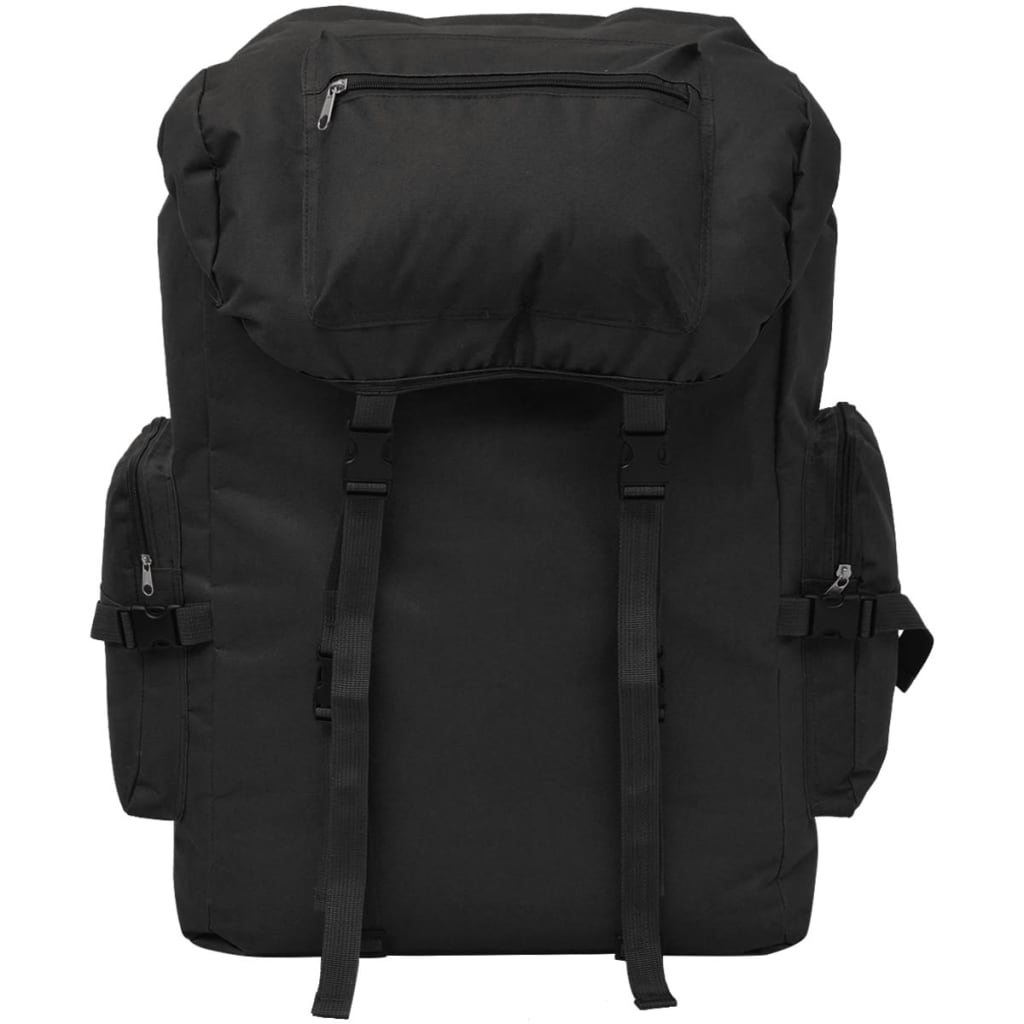 Vidaxl Rucksack Army Stil 65 L Schwaarz