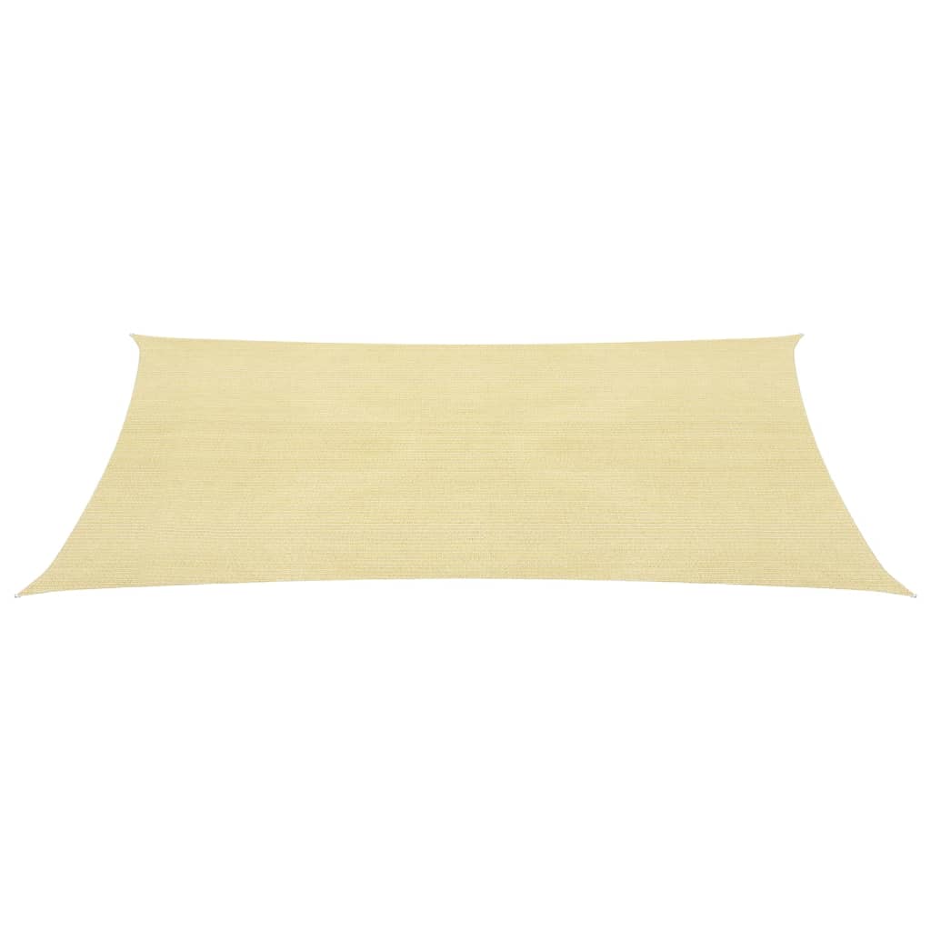 VidaXL Zonnescherm HDPE vierkant beige 3,6x3,6 m