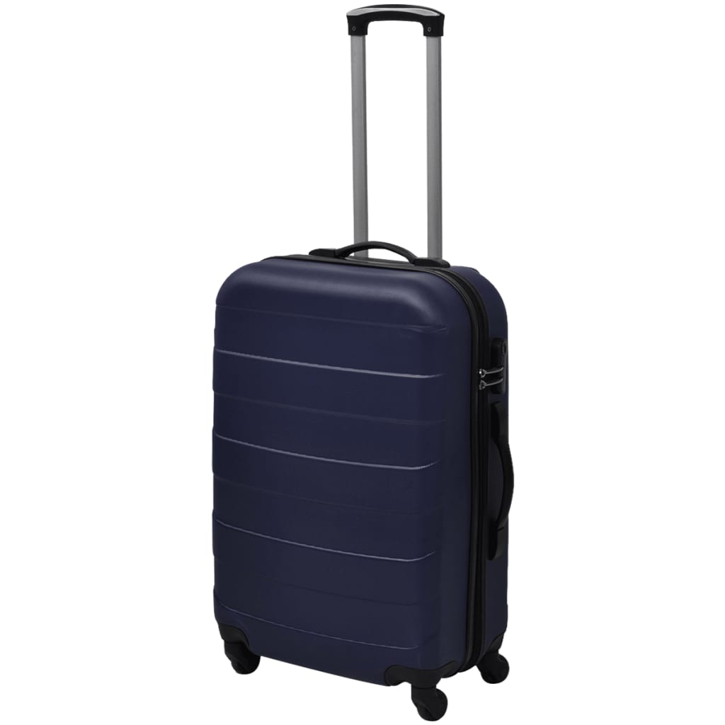 VidaXL 3-delige Kofferset hard 45,5 55 66 cm blauw