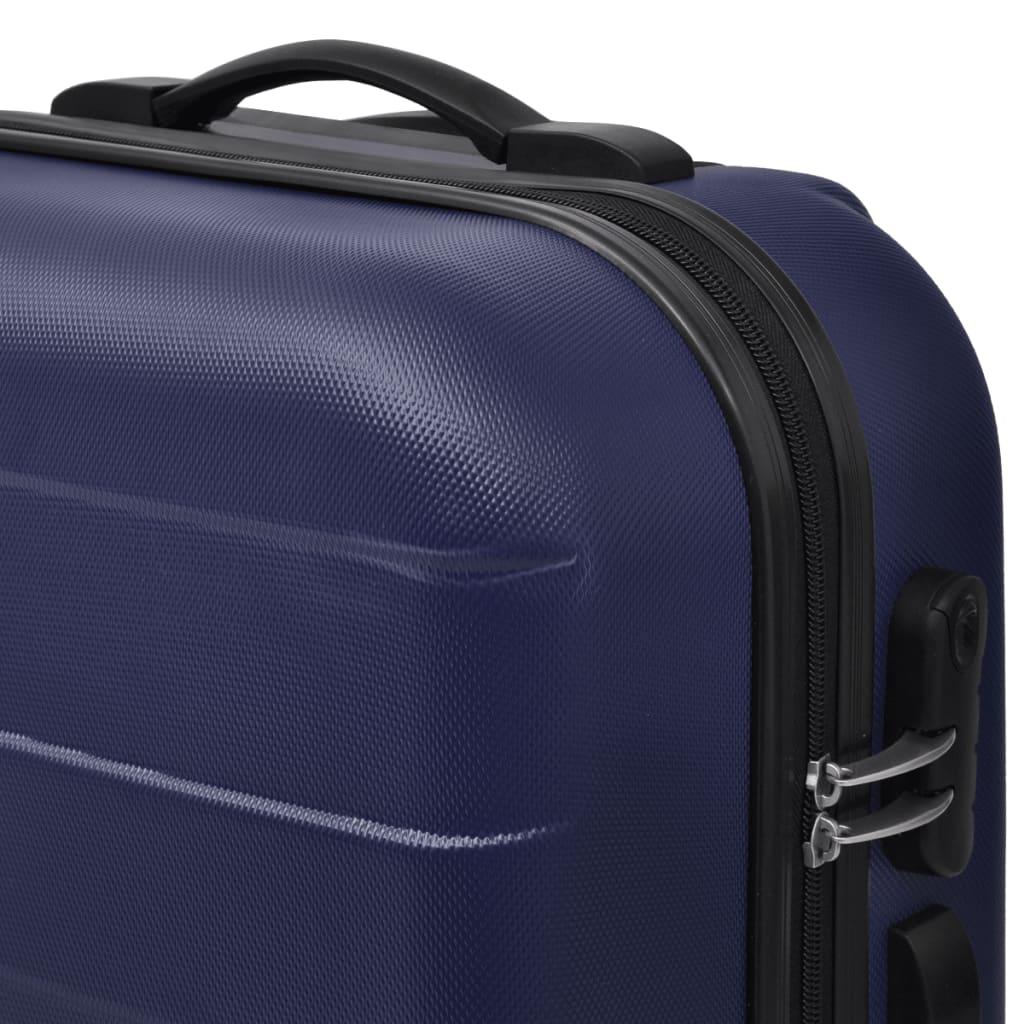 Vidaxl à bagages en 3 parties réglés durs 45,5 55 66 cm bleu