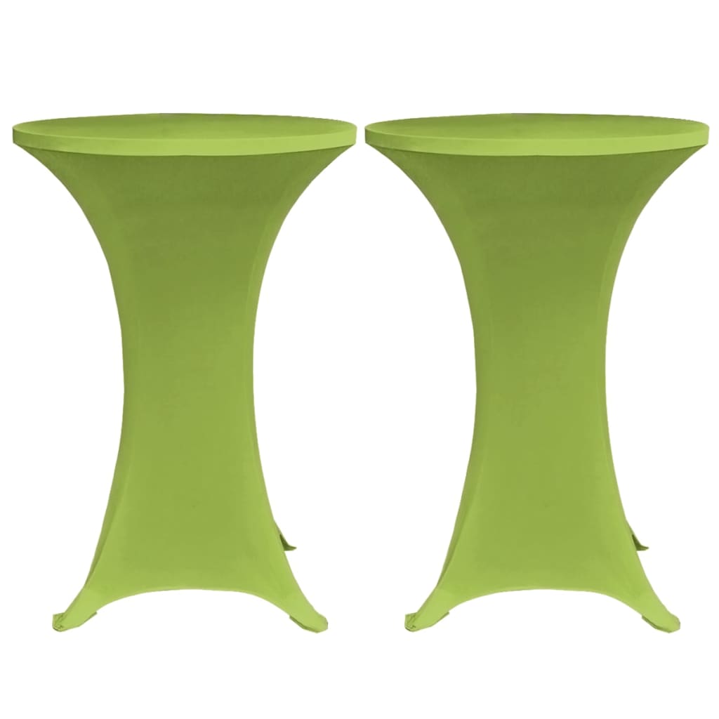 Vidaxl Table Couvercle Stretch 2 pièces 70 cm vert