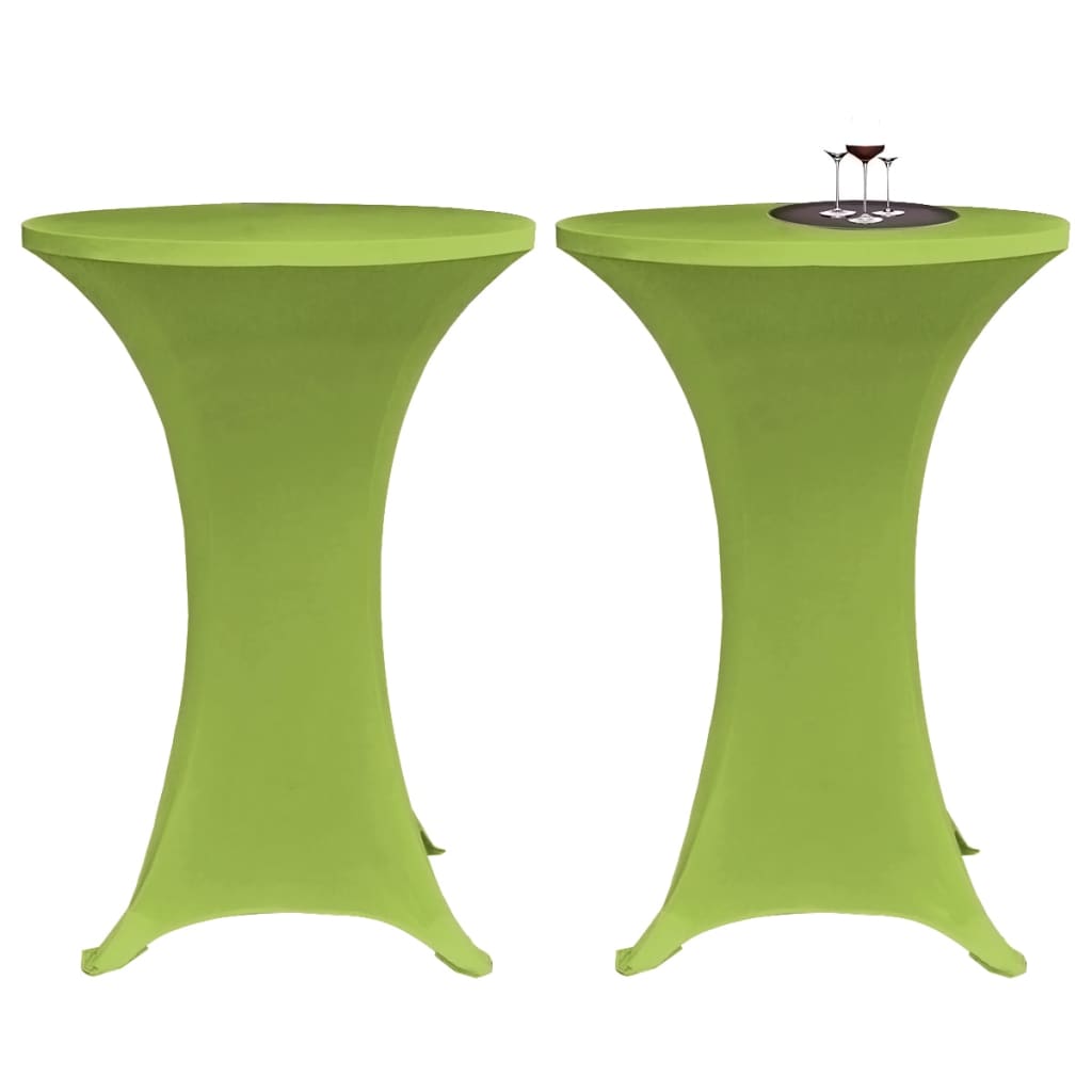 Vidaxl Table cover Stretch 2 pieces 80 cm green