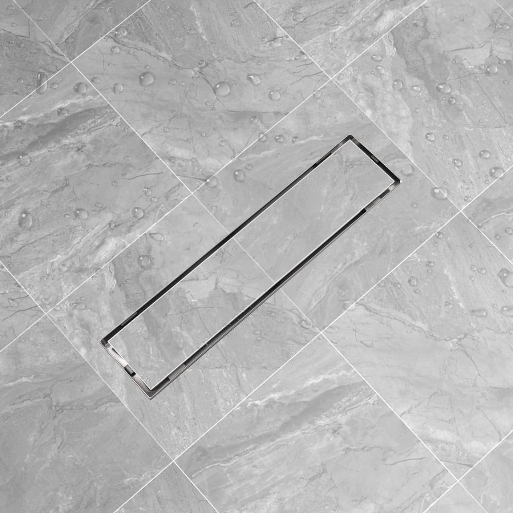 Vidaxl Drenaje de ducha Rectangular 530x140 mm de acero inoxidable