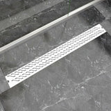 Vidaxl shower drain rectangular golf 1030x140 mm stainless steel