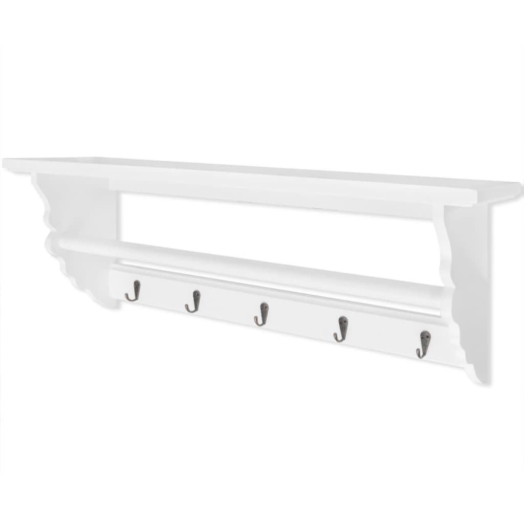 Vidaxl Coat Rack Baroque Style MDF bílý