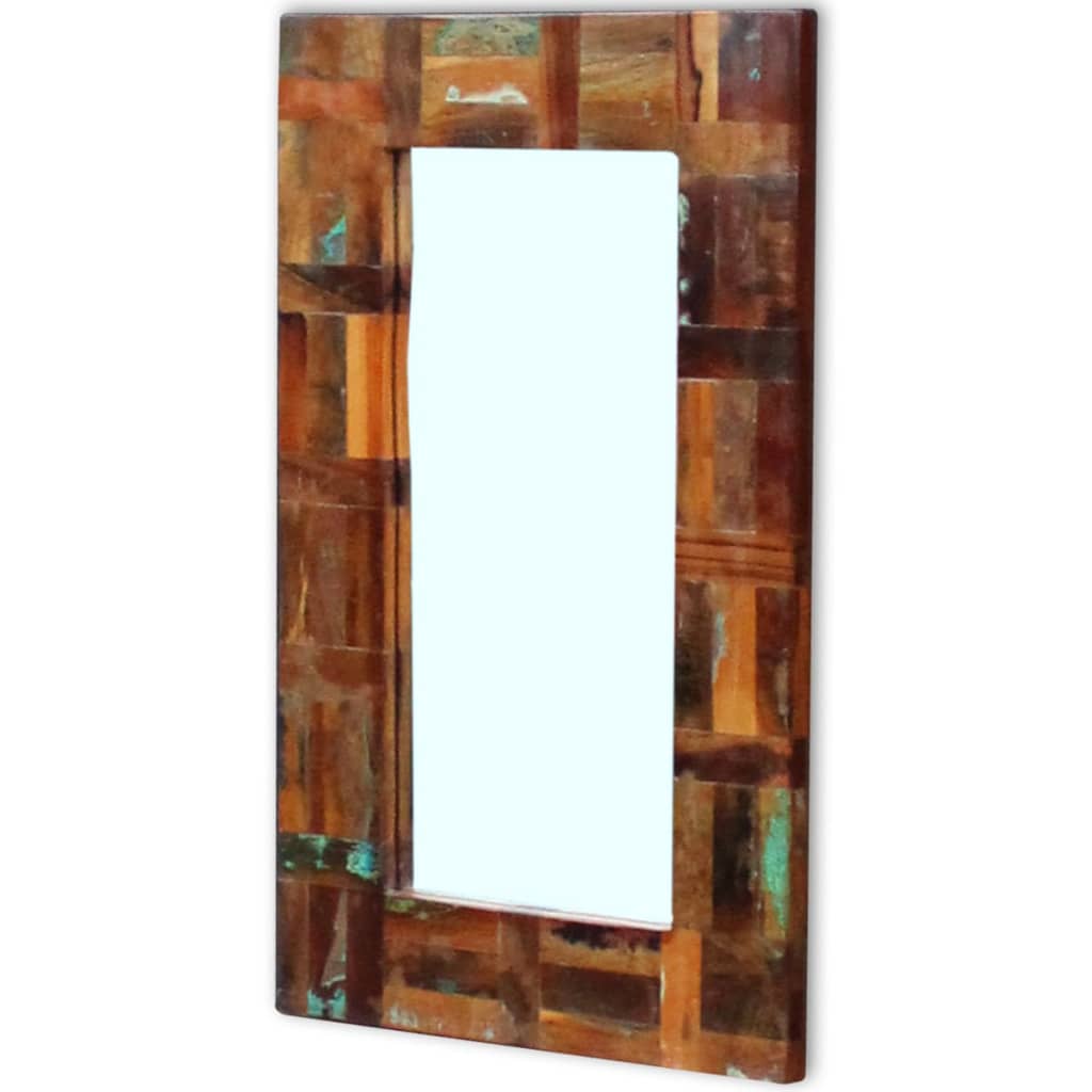 Vidaxl Mirror 80x50 cm Legno riciclato solido