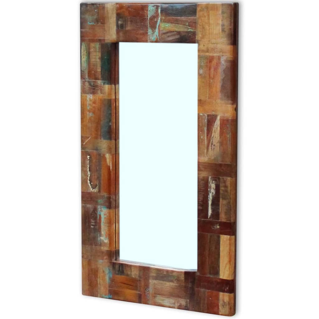 Vidaxl Mirror 80x50 cm Legno riciclato solido