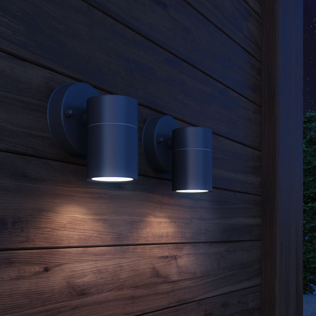 Vidaxl Wall lamp outside Stainless steel 2 sts