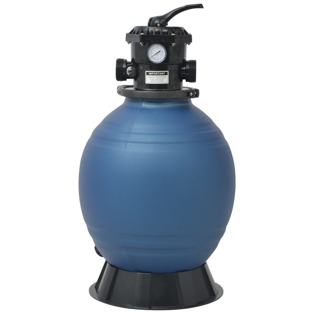 VidaXL Swimming pool sand filter with 6-position valve 460 mm blue