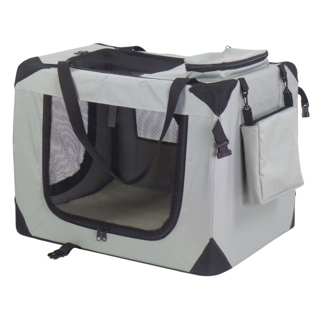 @pet @pet cane da viaggio per cani nylon 90x61x65 cm grigio 11074