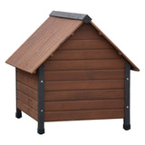 @pet @pet hundeloft med plastklaffer rustikk 76x76x72 cm brun