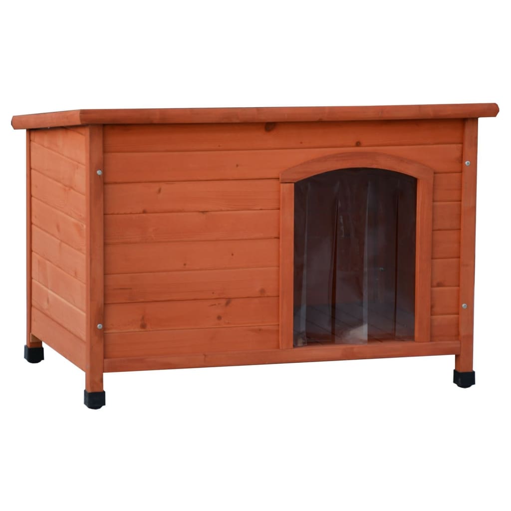 @Pet @pet hundeloft med plastklaffer bungalow 85x57x59 cm naturlig