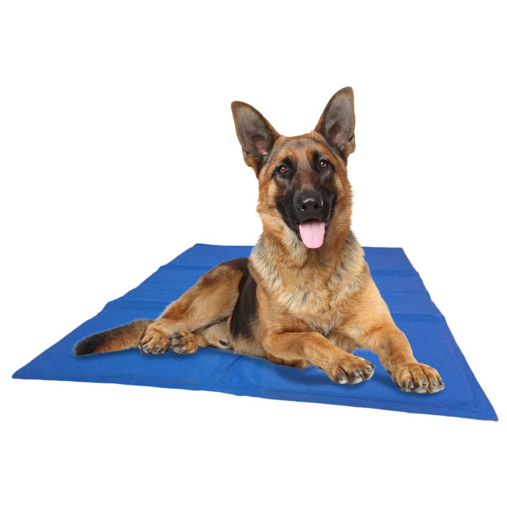 @pet dog cooling mat l 50x90 cm blue