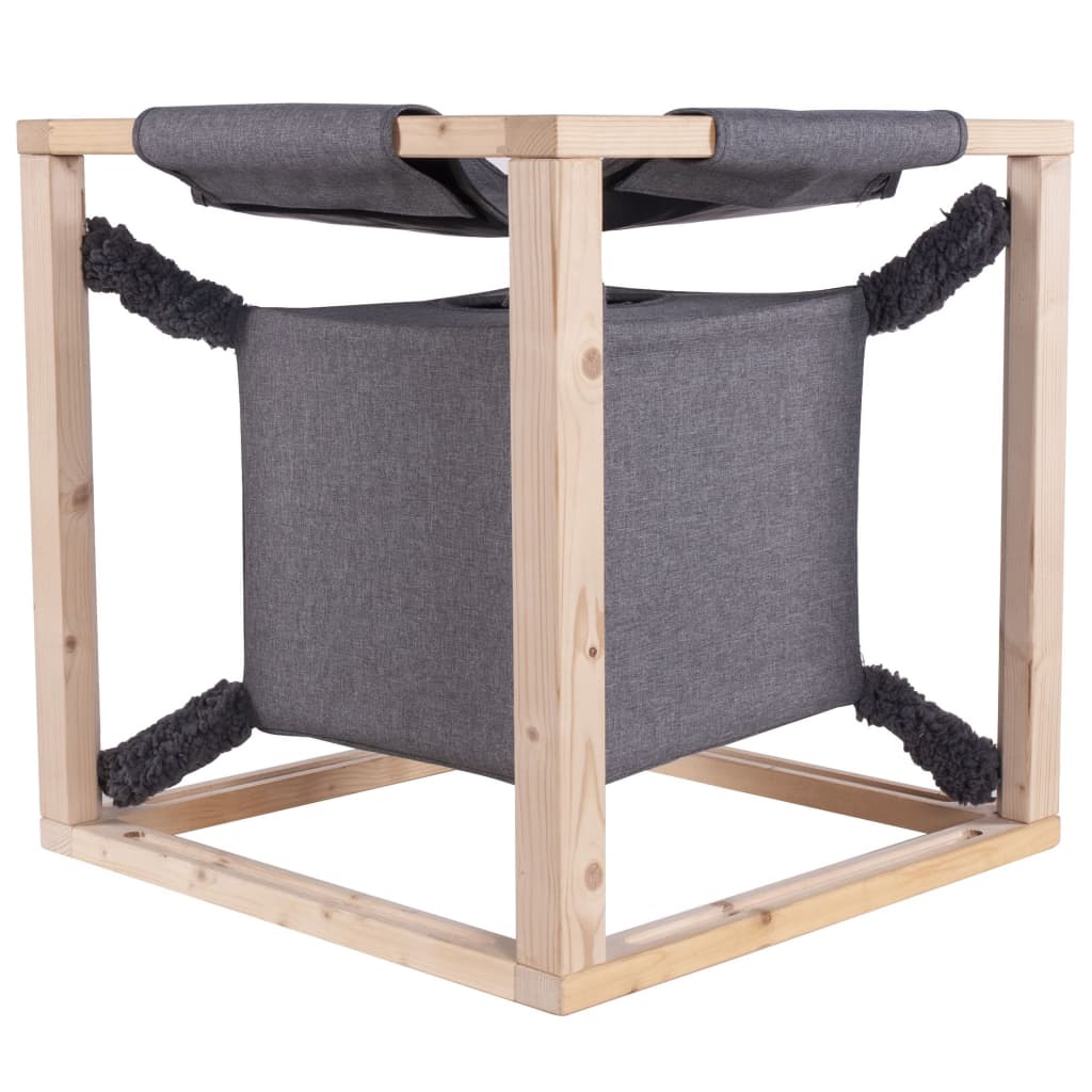 Quapas! Quapas! Kattenbed met hangmat Catcube M 54x54x54 cm grijs