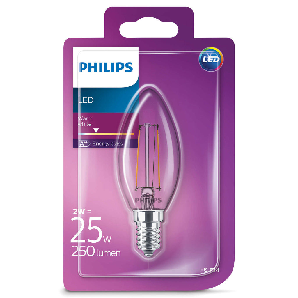 Philips LedClassic 25W (2W) B35 E14 WW CL ND 1BC 4 Osvětlení