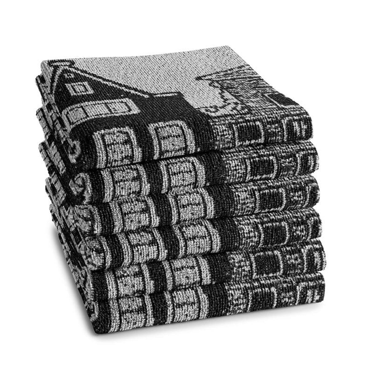 Ddddd kitchen towel canal 50x55cm black 6 pcs