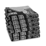 Ddddd kitchen towel canal 50x55cm black 6 pcs