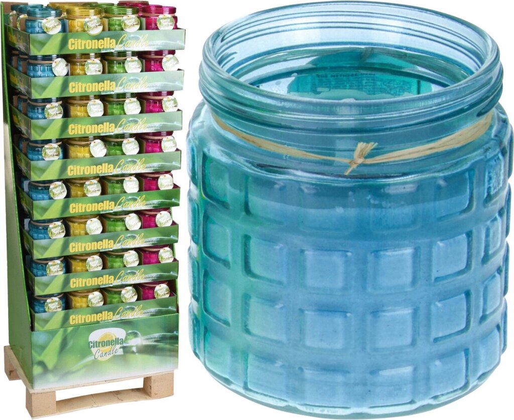 Domači stajling Homestyle Citronella Candle v steklenih lončkih