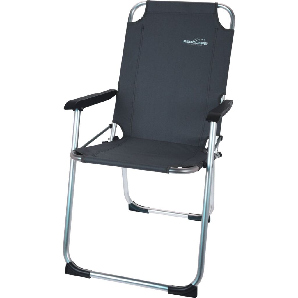 Redcliffs Aluminum Camping chair 67x53x90 cm Dark gray