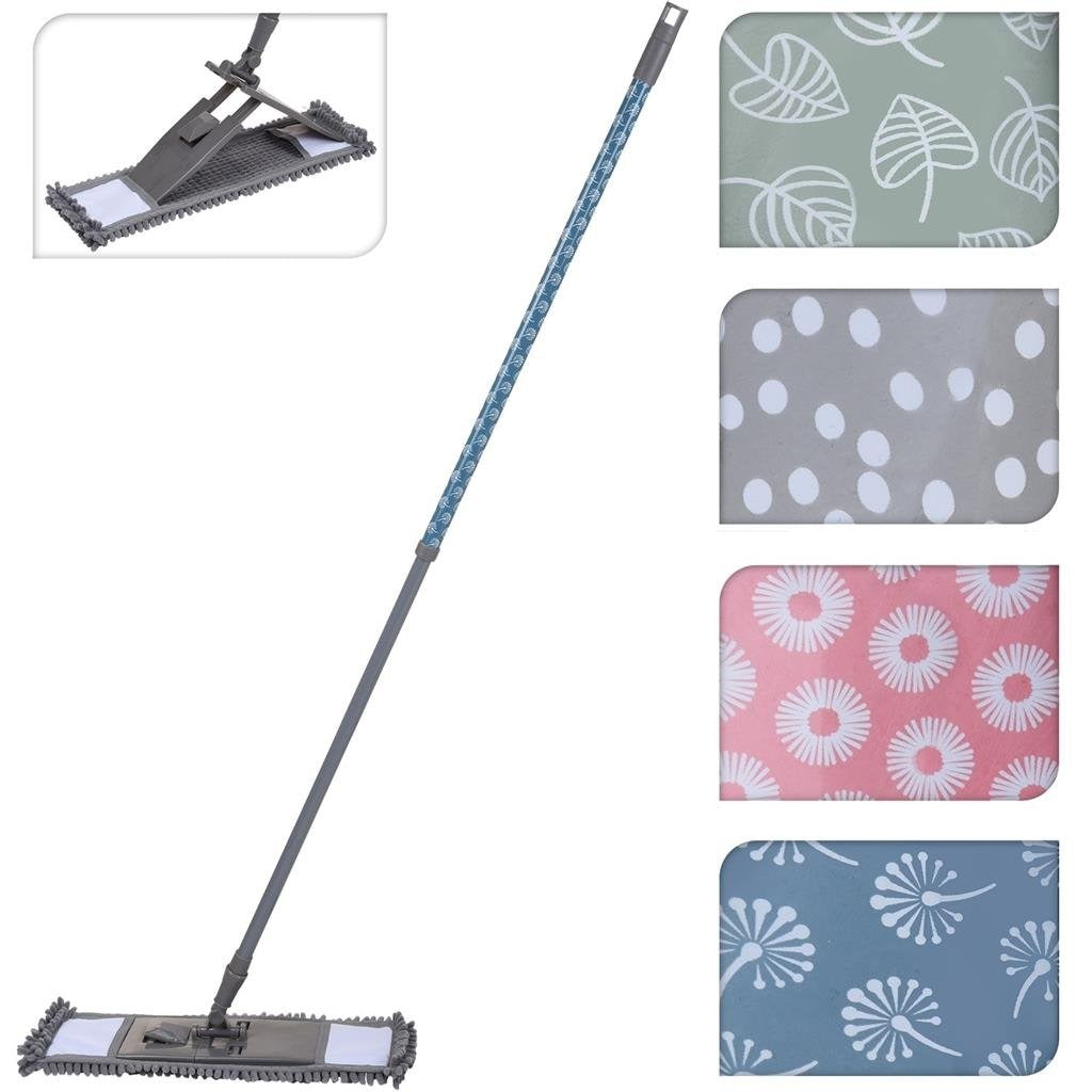 Basic Microfiber Mop With Adjustable Metal Stick Colors