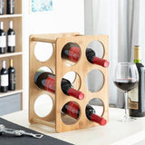 Excellent Houseware Houseware Bamboo wine rack for 6 bottles