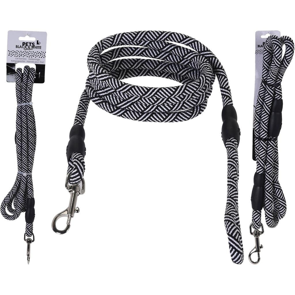 Basic Pets Black And White Collection Dog Belt 130cm Black White