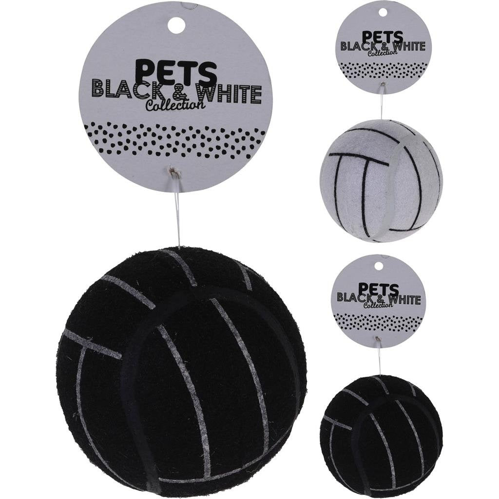 Basic Pets Black and White Collection Honden Speelgoed-Bal 7.5 cm